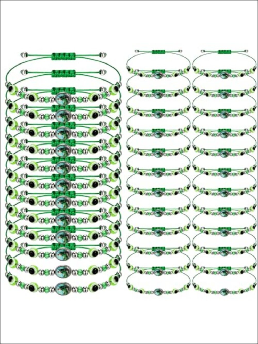 36 Pc Evil Eye Bracelets Saint Benedict Adjustable Link Bracelet Set